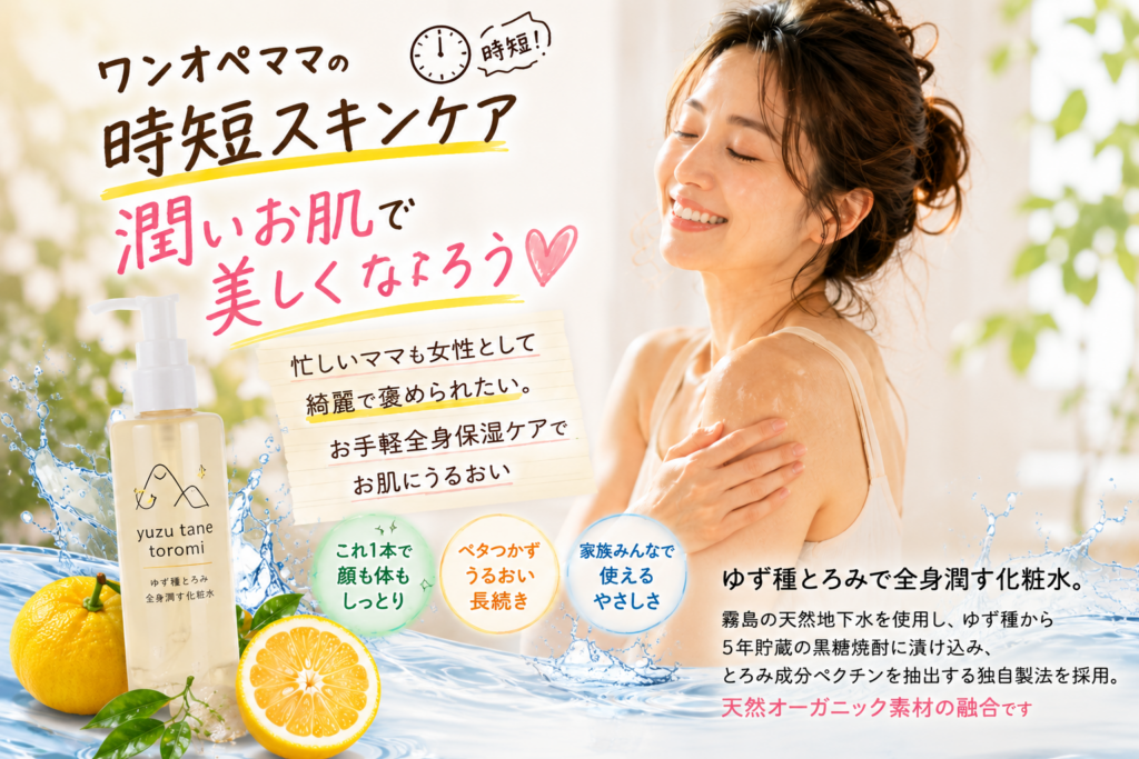 ワンオペママの時短スキンケア 続けられる簡単スキンケア